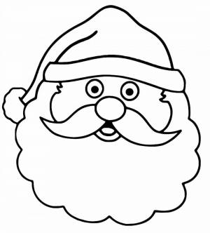 Лицо деда мороза рисунок