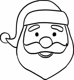 Дед мороз раскраска лицо