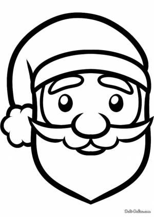 Раскраска лицо Деда Мороза