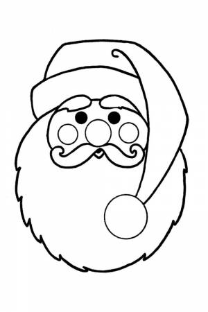 Раскраска лицо Деда Мороза