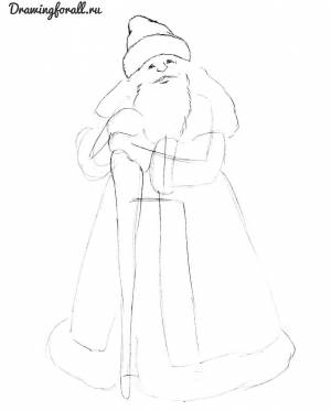 Как нарисовать Деда Мороза