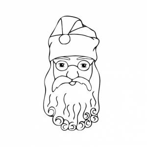 Лицо деда мороза