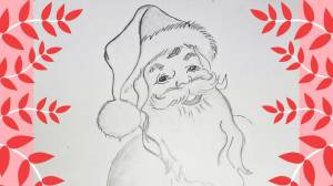 как нарисовать Деда Мороза