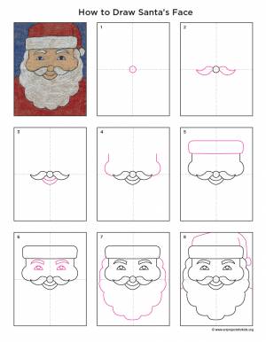 DataLife Engine > Версия для печати > Рисунок портрет деда мороза для детей