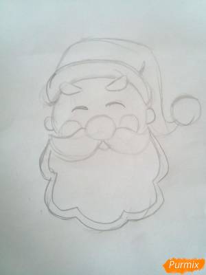 Как нарисовать лицо Деда Мороза поэтапно 9 уроков