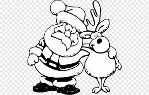 Книжка-раскраска Дед Мороз Рождество, Дед Мороз, белый, млекопитающее, еда png