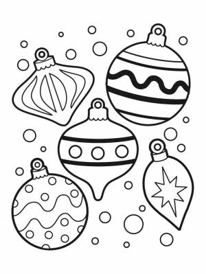 Раскраски Ёлочные игрушки