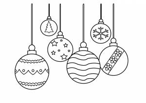 Раскраска Елочные игрушки