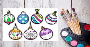 Раскраски Ёлочный игрушки