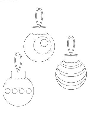 Раскраска Шары на елку