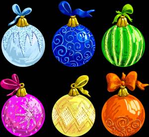 Рисованные елочные игрушки