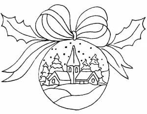 Раскраска елочные игрушки и украшения