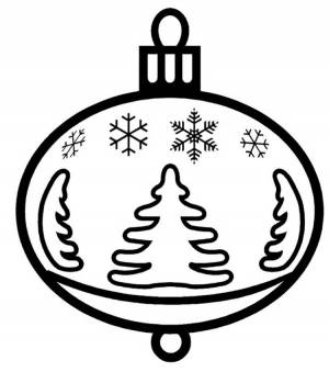 Рисунки новогодних шаров для срисовки