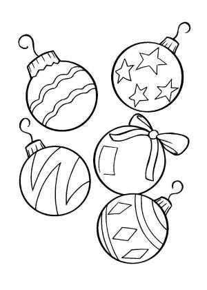 Елочные игрушки рисунок карандашом