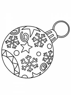 Раскраски Ёлочные игрушки   в формате
