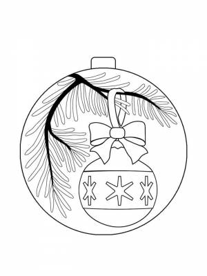 Раскраски Ёлочные игрушки   в формате