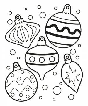 Раскраски Ёлочные игрушки