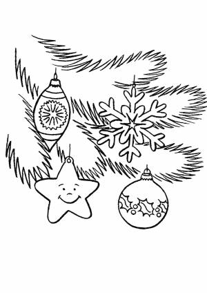 Раскраски Раскраска Ёлочные игрушки новый год на праздники