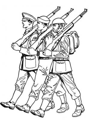 Раскраска Солдаты