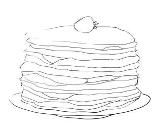 Как нарисовать блины