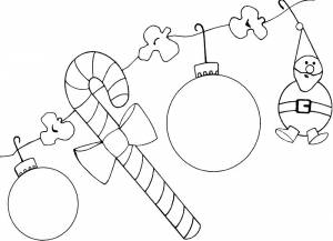 Раскраска Новогодняя Гирлянда