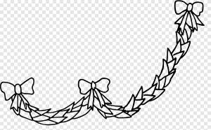 Guirlande de Noël Garland Рисование рождественской раскраски, гирлянда, белый, ребенок png