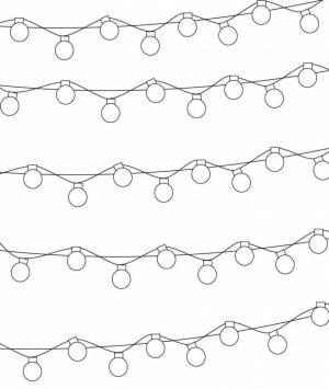 Раскраски Гирлянда новогодняя