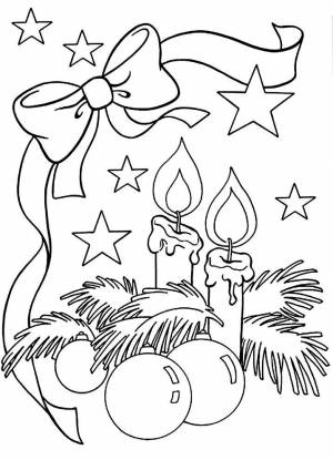 Раскраска Новогодняя гирлянда