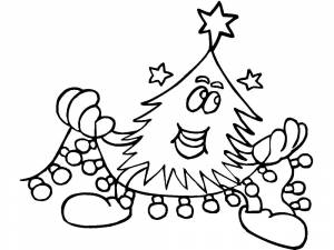 Раскраска Новогодняя Гирлянда