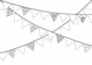 Раскраска Новогодняя Гирлянда