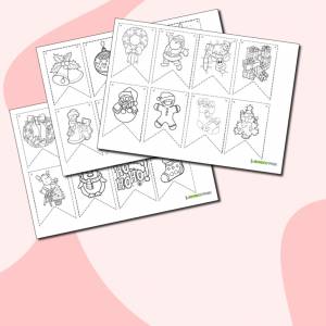 Гирлянда-раскраска Новый год