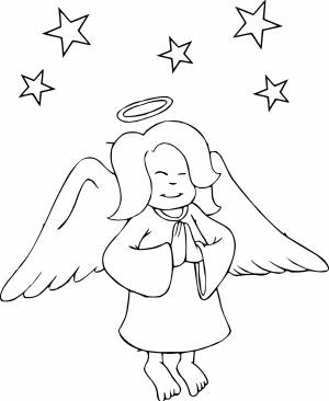 Рождественский ангел рисунок карандашом