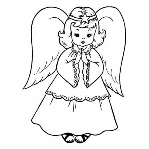 Раскраска Рождественский ангел принес добрую весть