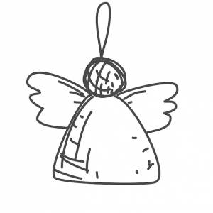 Рождественский ангел новогодняя игрушка