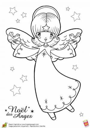 Раскраски Ангел рождественский