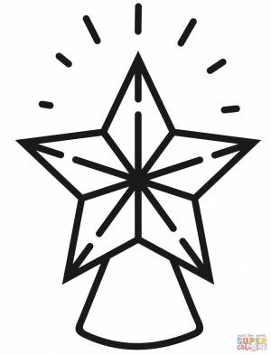 Раскраска Рождественская звезда
