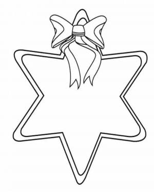 Раскраски Звезда новогодняя