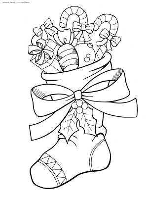 Раскраска Рождественский носок