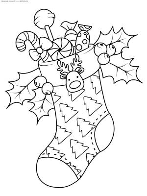 Раскраска Рождественский носок