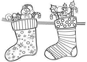 Раскраски Новогодний носок