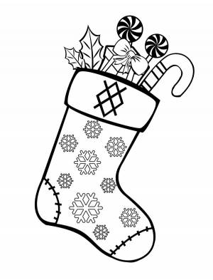 Раскраски Новогодний носок