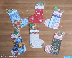 Беседа с детьми «Рождественский сапожок» и изготовление поделки из картона и бумаги