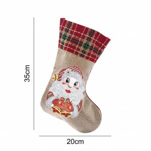 DIY бриллиантовый рисунок Рождество Подарочный пакет рождественские носки Kerst Navidad 5D алмазная вышивка мозаика льняные сапоги сумка для украшения конфет
