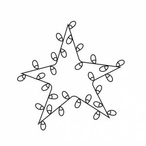 Рождественская звезда векторная иллюстрация в стиле doodle изолирована на белом фоне