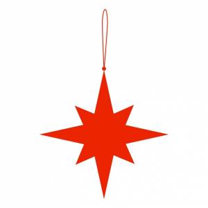 Рождественская звезда, красный векторный орнамент
