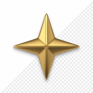 Рождественская звезда 3d значок