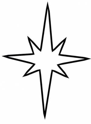 Раскраски Новогодняя Звезда на ёлку