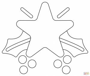 Раскраска Рождественская звезда