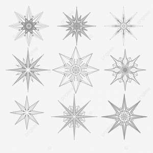 Estrela De Anis Festiva De Natal PNG , Estrela De Oito Pontas, Floco De Neve, Inverno Imagem PNG e PSD Para Download Gratuito
