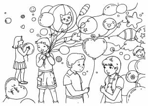 День защиты детей раскраска